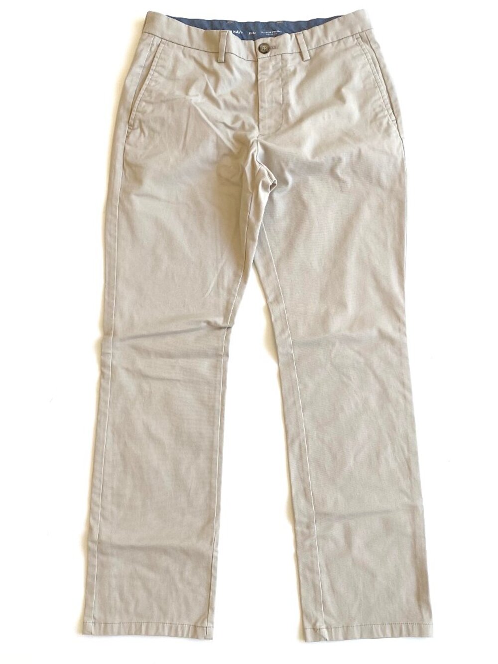 Old Navy 31x32 Ultimate Straight Built-In Flex Chino Pants Beige Stretch